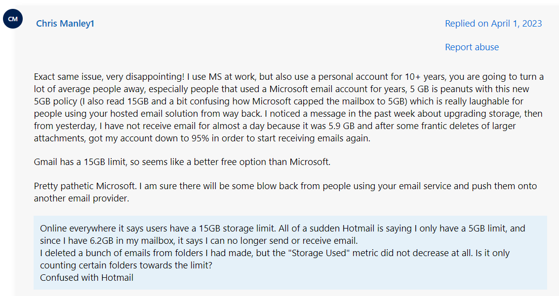 Outlook Users Puzzled: Where Did 10GB Go?